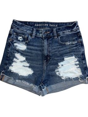 American Eagle Mom Short Stretch Distressed Jean Shorts Women’s Size 4 Summer